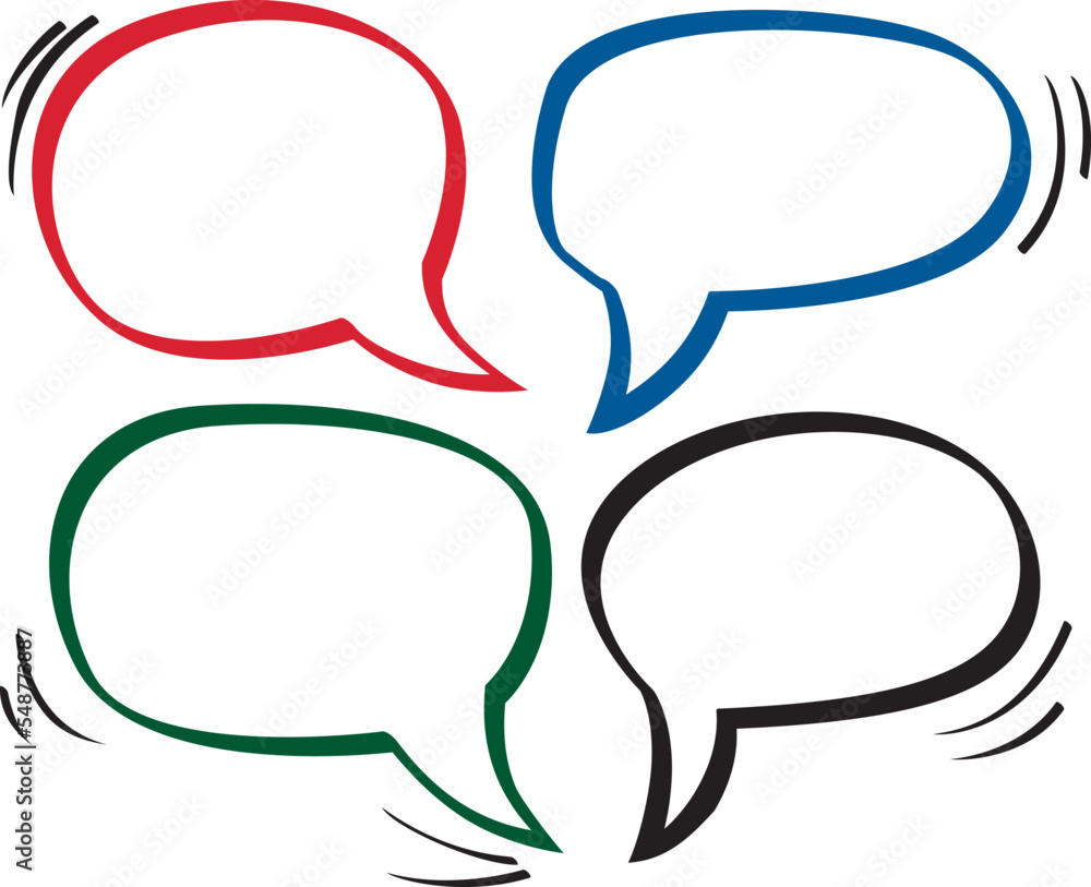 A collection of comic speech bubbles. comic speech bubbles doodle set A collection of comic speech bubbles. comic speech bubbles doodle set