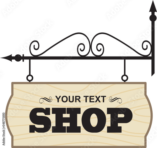 Signage Shop Sign Route Hanging Information Banner Retailer photo