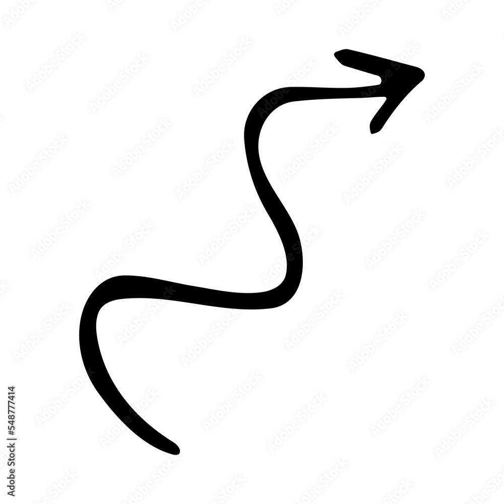 Hand drawn ink arrow illustration in sketch style. Business doodle clipart. Single element for design Hand drawn ink arrow illustration in sketch style. Business doodle clipart. Single element for design