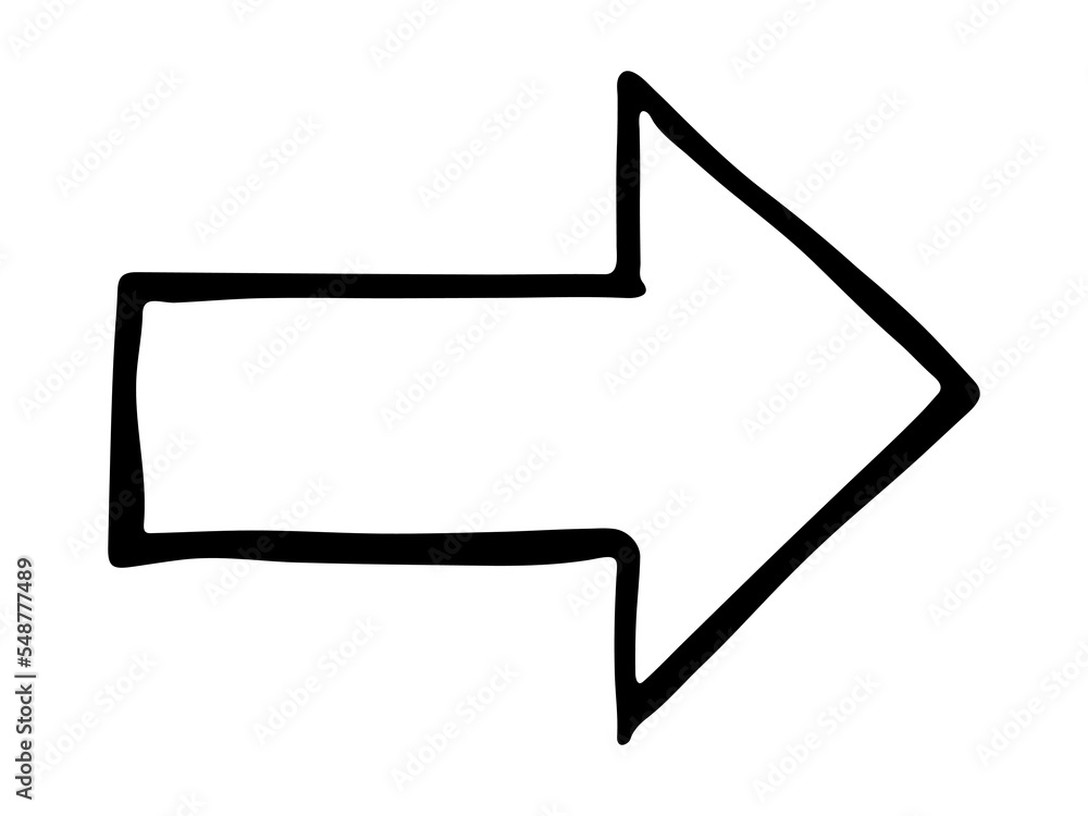 Hand drawn ink arrow illustration in sketch style. Business doodle clipart. Single element for design Hand drawn ink arrow illustration in sketch style. Business doodle clipart. Single element for design