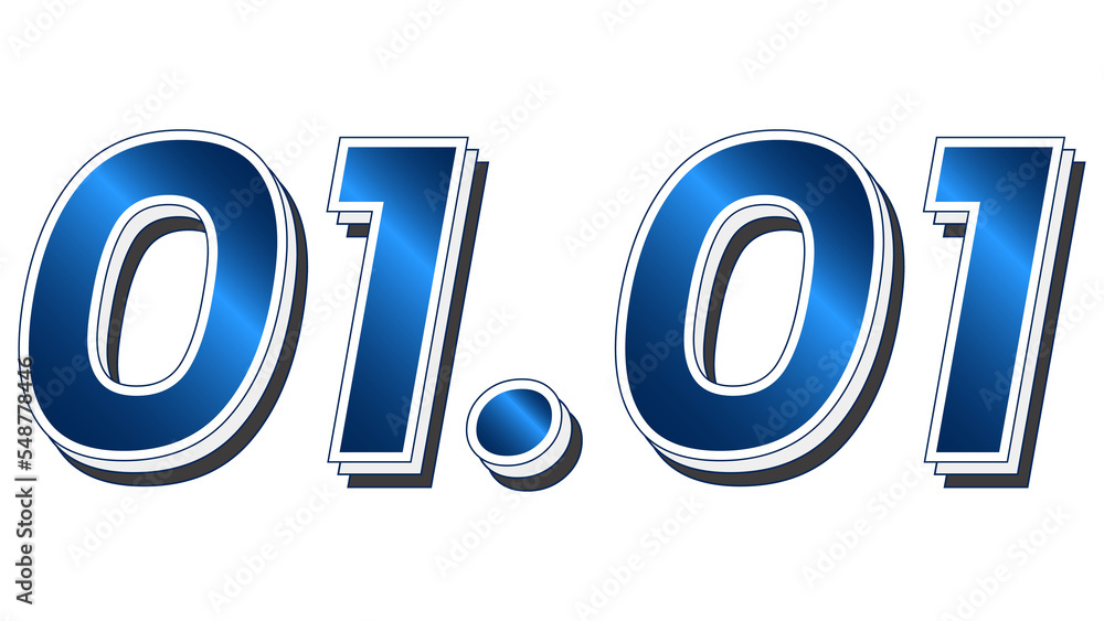 Vector of blue gradient with text 01.01, suitable for advertising content Vector of blue gradient with text 01.01, suitable for advertising content