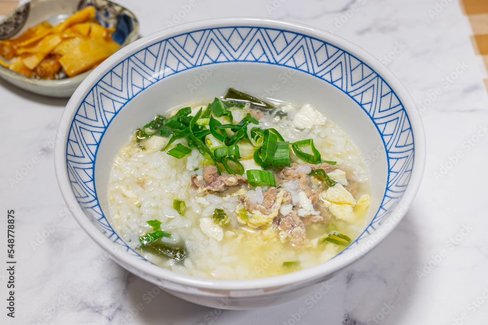 肉吸いの後の雑炊 肉吸いの後の雑炊