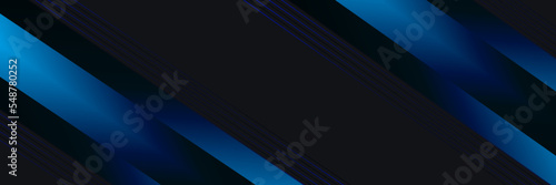 Modern abstract blue black banner background with light multiply and shiny effect vector illustration