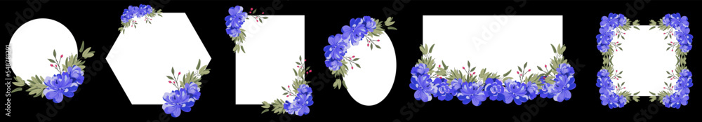 Collection of geometric vector frames Collection of geometric vector frames