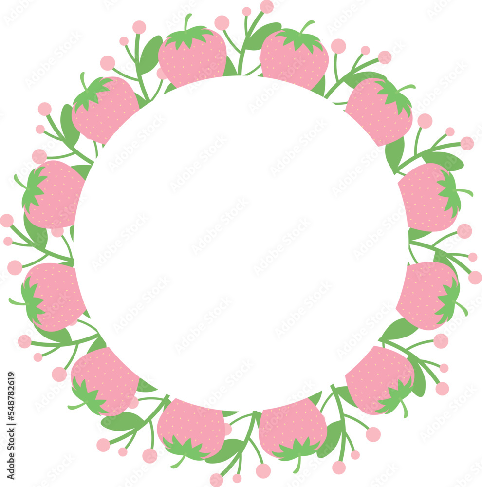 Strawberry frame card vector illustration