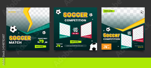 Foto social media post template for football competition