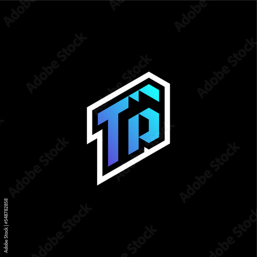 TG initial blue and white esport logo and monogram gaming ideas