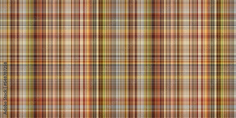 Woodland brown tartan seamless border textile. Tonal autumnal forest plaid with organic texture. banner of orange stripe for rough washi tape. Woodland brown tartan seamless border textile. Tonal autumnal forest plaid with organic texture. banner of orange stripe for rough washi tape.