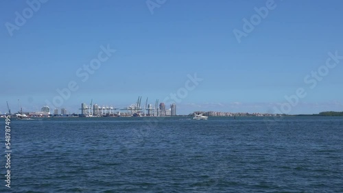 Wallpaper Mural View bay with shipping port in background. Torontodigital.ca