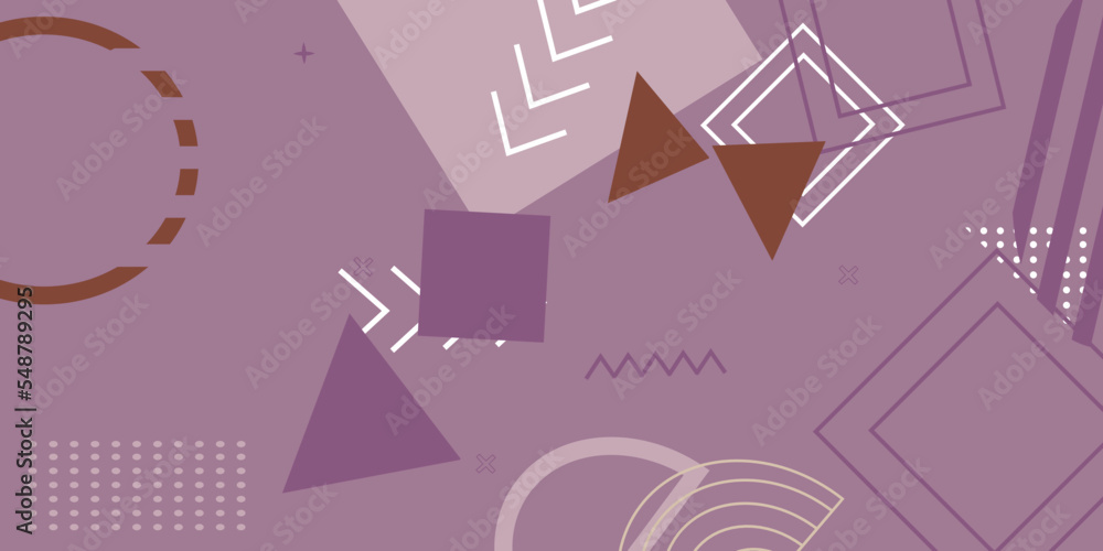 Poster with dynamic waves. Illustration minimal flat style purple background memphis geometry Poster with dynamic waves. Illustration minimal flat style purple background memphis geometry