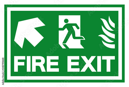 Fire Exit Symbol Sign, Vector Illustration, Isolate On White Background Label. EPS10