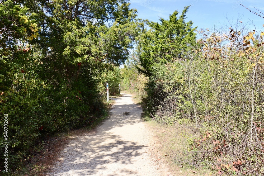 The long trail in the country on a sunny day. The long trail in the country on a sunny day.