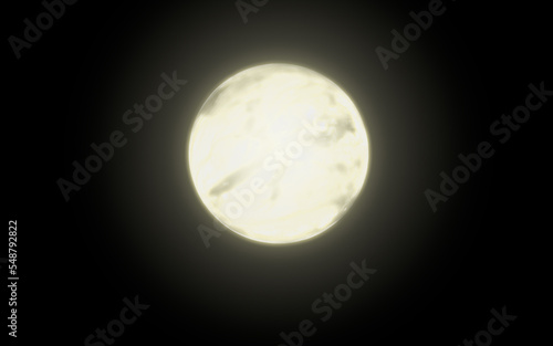 Full moon over night sky printable background (300dpi)
