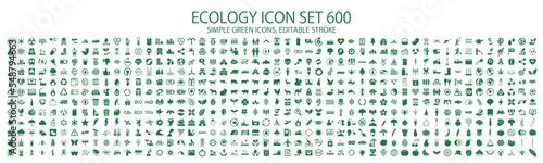 Green icon set 600 related to ecology and nature