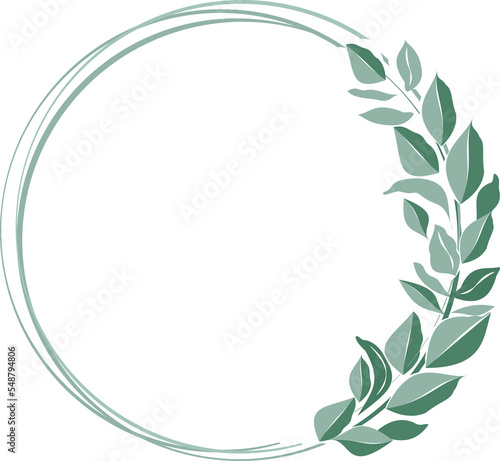 circular frame of tree branches used for decoration