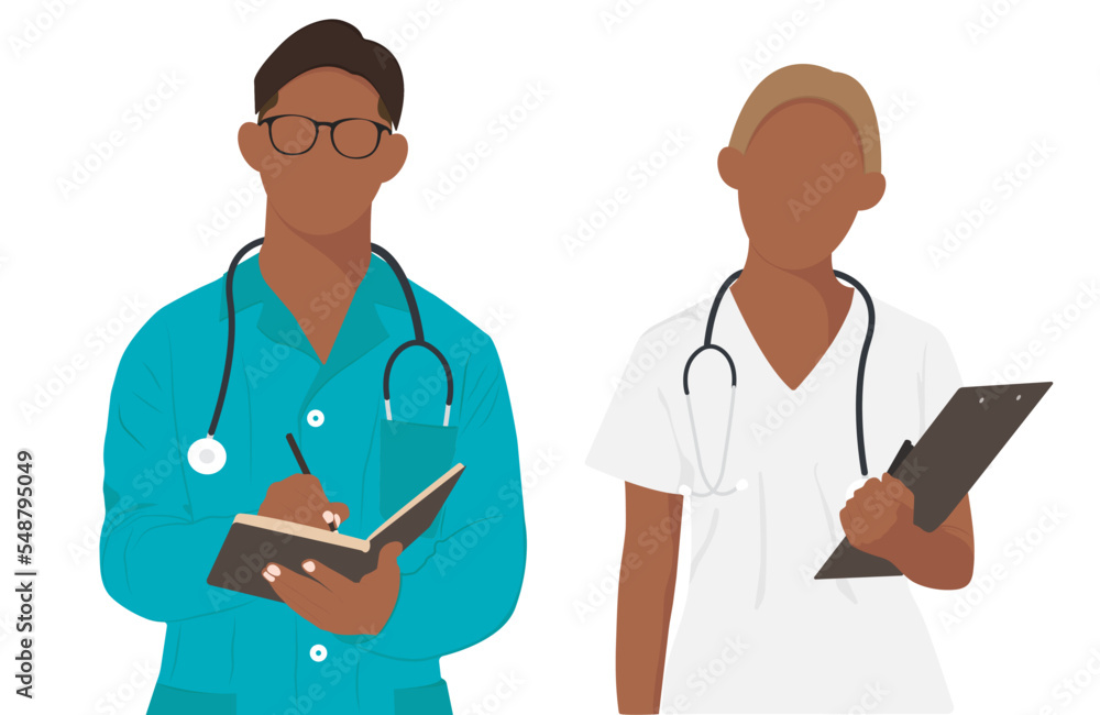 doctor and nurse in uniform doctor and nurse in uniform