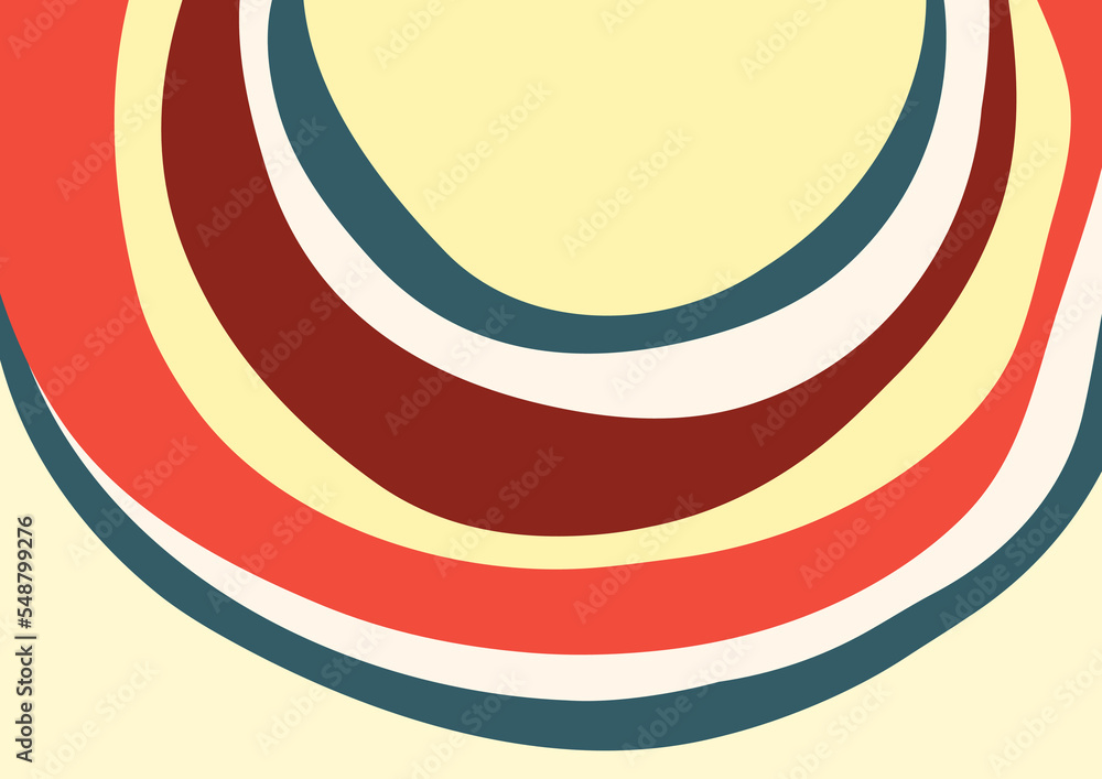 Obraz premium Colored abstract wave round shapes. Design template. Vector illustration