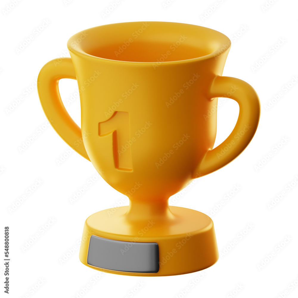 Premium game champion cup award icon 3d rendering on isolated background Premium game champion cup award icon 3d rendering on isolated background