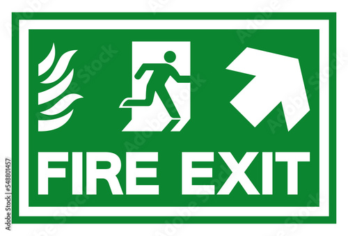 Fire Exit Symbol Sign, Vector Illustration, Isolate On White Background Label. EPS10