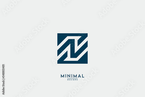 Initial letter ZN, NZ, Z, N Logo Design Vector Template Element.