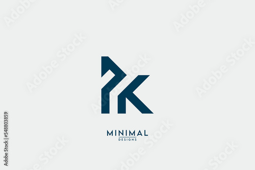 Initial letter PK, KP, P, K Logo Design Vector Template Element.