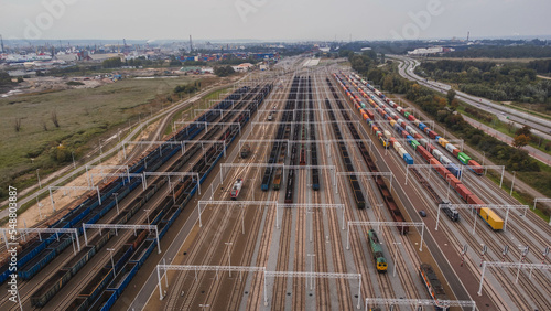 Great railway siding in Gdańsk Przeróbka.