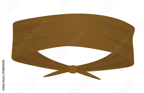 Brown  sport head band. vector illustration