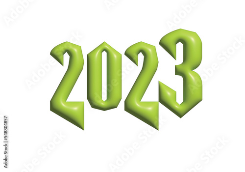 2023 new year embossed design with green color texture