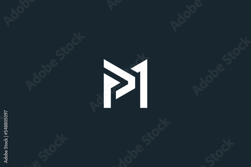 Abstract PM, MP, P, M Letters Logo Initial Based Monogram Icon Vector.