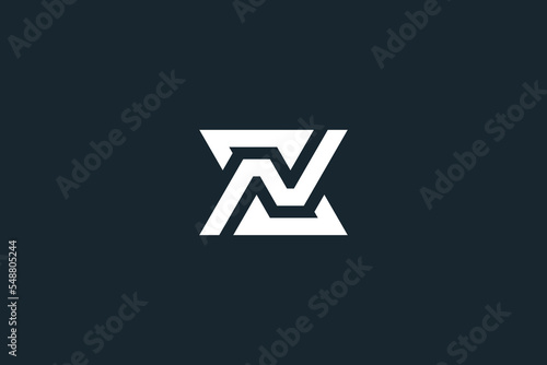 Abstract ZN, NZ, Z, N Letters Logo Initial Based Monogram Icon Vector.