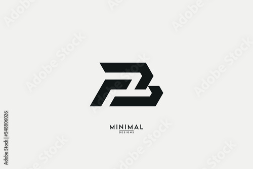 Abstract Letters FB, BF, F, B business Logo Initial Based Monogram Icon Vector.