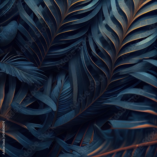  a close up of a plant with many leaves on it's surface Generative AI