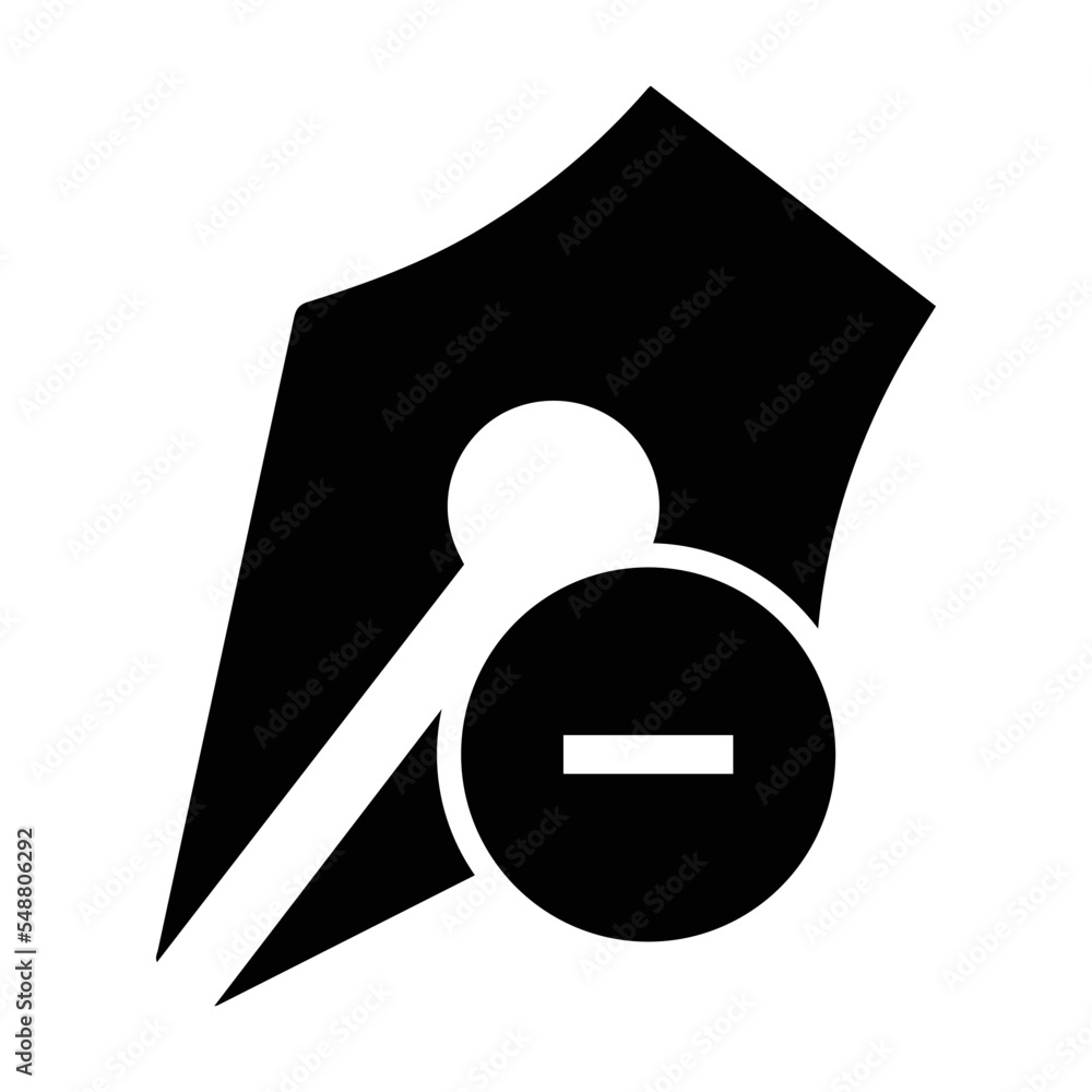 Pen, tool, minus icon Pen, tool, minus icon