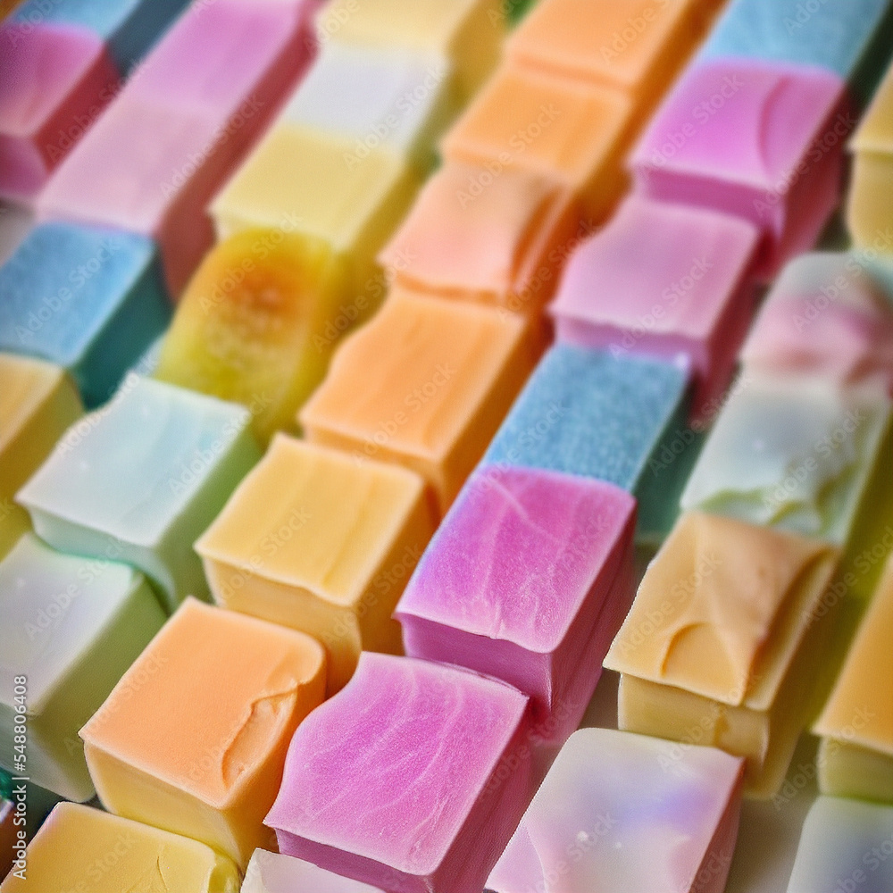 Colorful soap bars, handmade natural zero waste soap, spa and skincare small business idea, solid soap Colorful soap bars, handmade natural zero waste soap, spa and skincare small business idea, solid soap