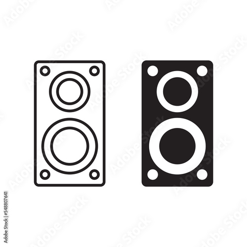stereo speake icon Sound vector speake symbol on white background. for web app banner logo design