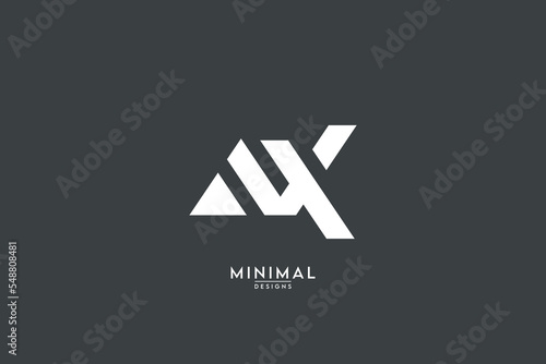 Abstract AX, XA, A, X Letters Logo Monogram icon.
