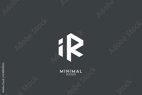 Abstract IR, RI, I, R Letters Logo Monogram icon.