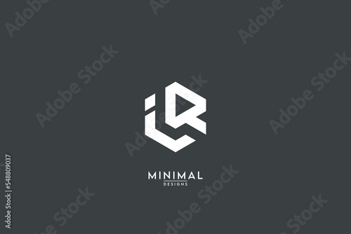 Abstract IR, RI, I, R Letters Logo Monogram icon.