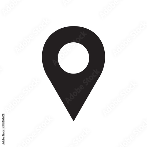 black pinpoint symbol icon vector