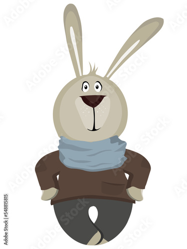 bunny with a scarf