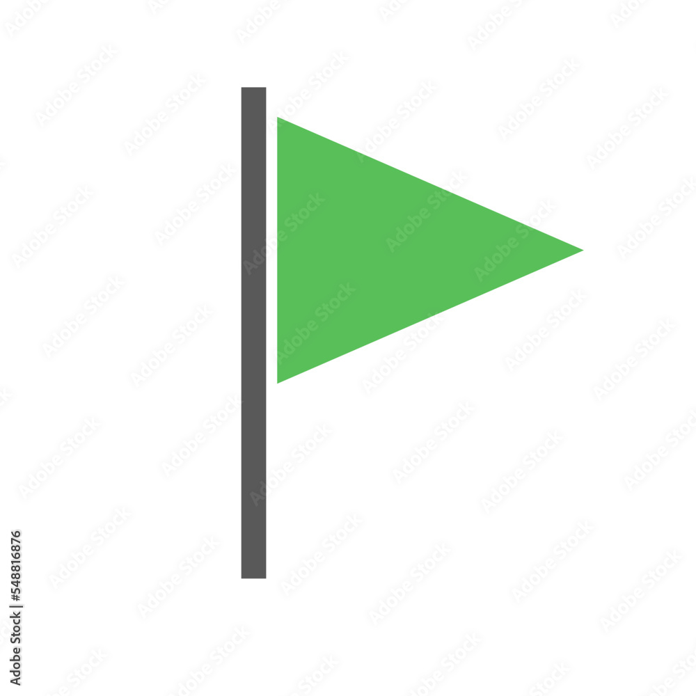 Green pennant icon. Flag icon. Goal or destination. Vector. Green pennant icon. Flag icon. Goal or destination. Vector.