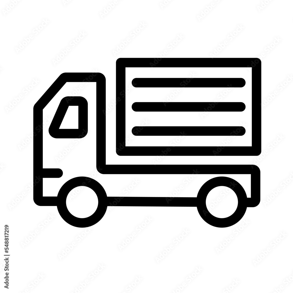 Package delivery truck icon. Carrier and delivery. Vector. Package delivery truck icon. Carrier and delivery. Vector.