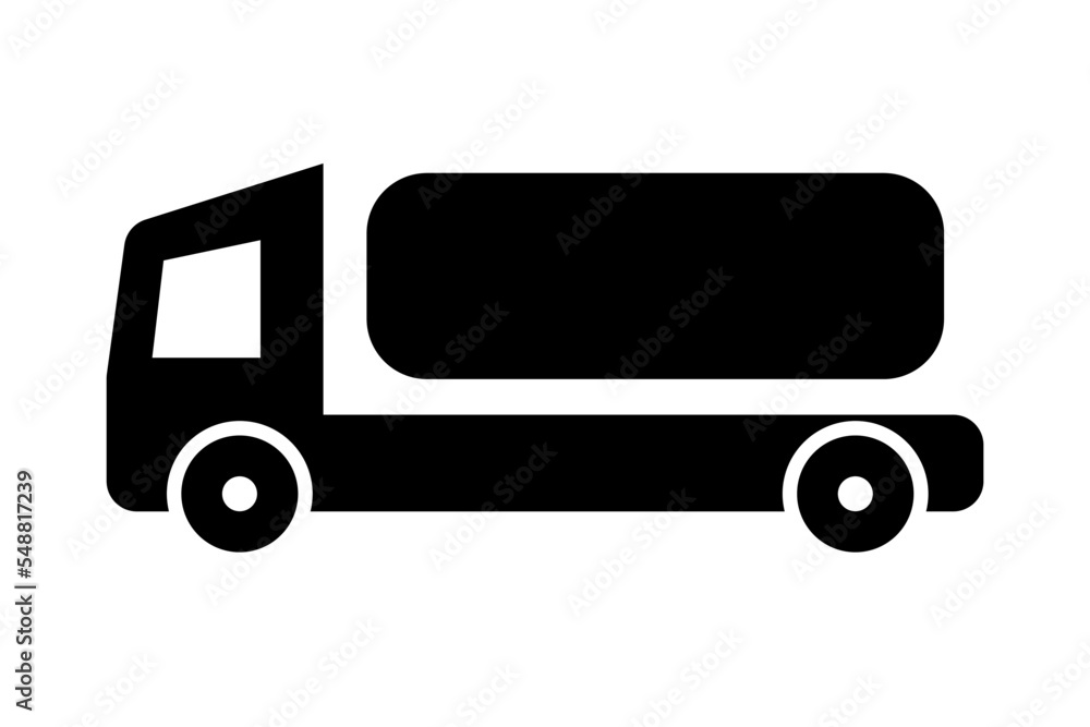 Tank truck icon. Tank Lorry. A vehicle used to transport oil or gas. Vector.