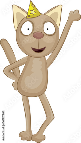 funny cat illistration vector