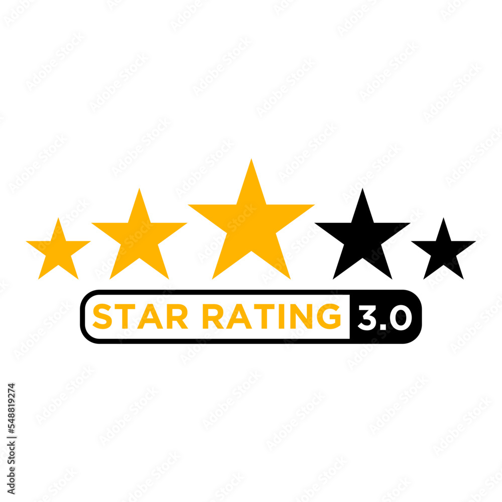Fototapeta premium star rating icon vector logo template