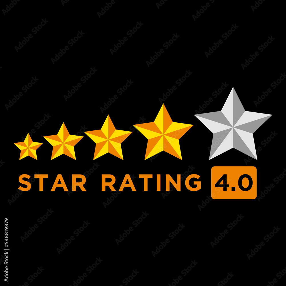 Obraz premium star rating icon vector logo template