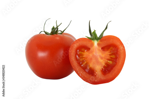 Ripe tomatoes on transparent with PNG