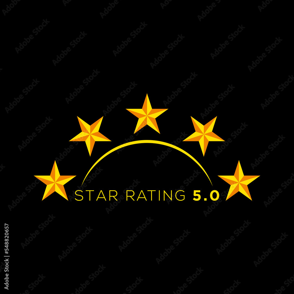 Fototapeta premium star rating icon vector logo template