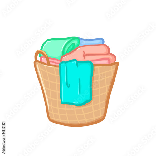 Laundry Basket Illustration
