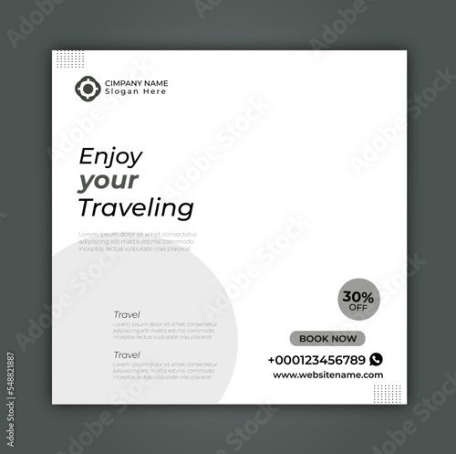 Travel agency social media post banner